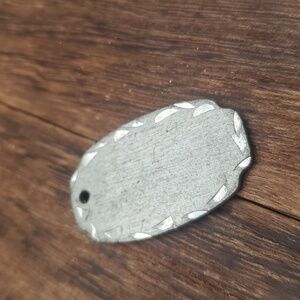 Genuine pure‎ pewter customizable slab pendant